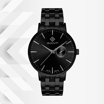 Ρολόι Gant Park Hill III G105013 με μαύρο ατσάλινο μπρασελέ με μαύρο καντράν διαμέτρου 41.5mm.